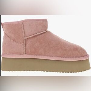 Blush Suede Women's Platform Boots
